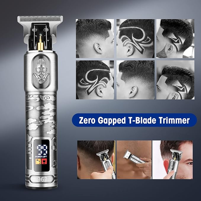 RESUXI Hair Clippers for Men & Electric Razor Shavers Set,Cordless Hair/Beard Trimmers Grooming Kit,Hair Liners Clippers for Hair Cutting Barbers Supplies,LCD Display 2 Foil Head