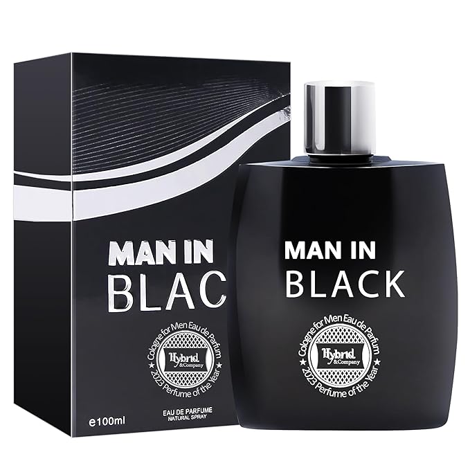 Hybrid & Company Man In Black Pour Homme Eau De Toilette Natural Spray 3.4FL.OZ