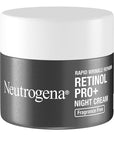 Neutrogena Retinol Pro+ Anti-Wrinkle Night Moisturizer, Rapid Wrinkle Repair, Anti-Aging Face & Neck Cream, Formulated without fragrance, parabens, dyes, & phthalates, Retinol, 1.7 oz