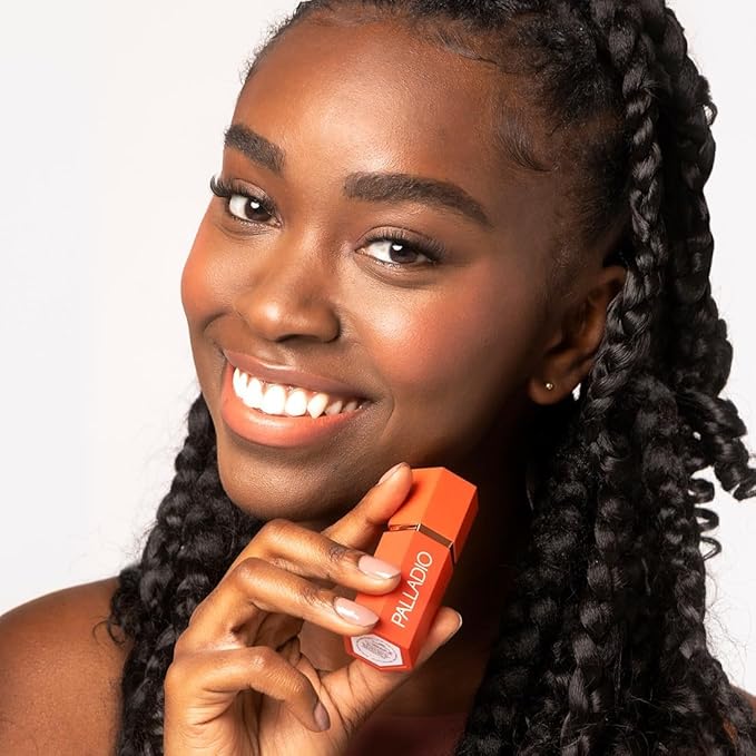 Palladio Liquid Blush for Cheeks & Lips 2-in-1 Makeup Face Blush, Weightless Cream Formula, Smudge Proof Long-Wearing Pigmented Blush, Natural Look Makeup Face Blushes, Dewy Finish, Sunny Coral