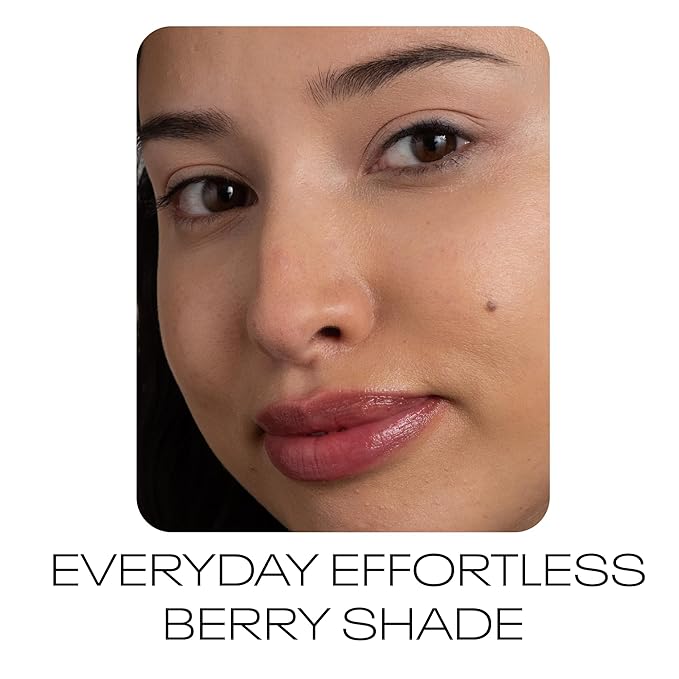 MOB Beauty Hydrating Shine Lip Balm M24 Plum – Tinted Lip Balm Stick with Jojoba & Sunflower Oils, Clean Vegan Organic Lip Care for Nourished, Glossy Lips