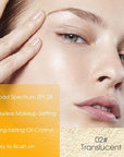 2PCS Mineral Powder Sunscreen Setting Makeup - SPF 35 Brush On Sunscreen for Face & Scalp & Hair, Natural Matte Loose Finishing Powder, Oil Control Lightweight Breathable (#02 Translucent)