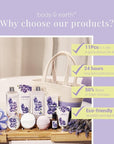 Spa Gift Baskets for Women - Body & Earth 11pcs Lavender Gift Sets with Bubble Bath, Shower Gel, Body Lotion, Birthday Gifts for Women, Spa Kit for Mom Gifts, Purple Gifts
