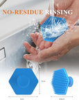 VWMYQ Silicone Face Scrubber for Men, Gentle Exfoliator Pad & Massager, Facial Cleansing Brush Silicone Face Wash Brush Removes Dead & Dry Skin (Blue)