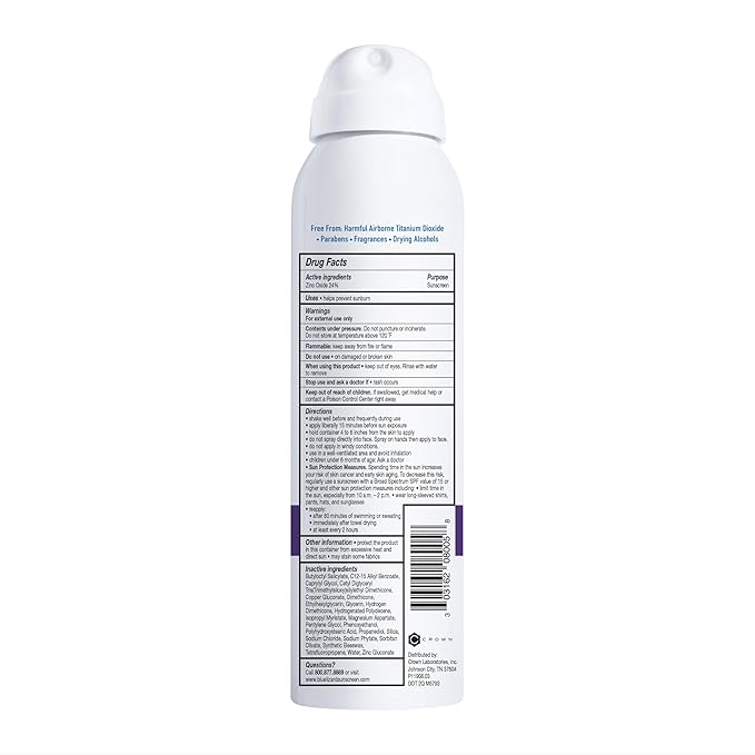 BLUE LIZARD Sport Mineral Sunscreen Spray SPF 50+, Dermatologist-Recommended Brand, Broad-Spectrum UVA/UVB Protection, Water-Resistant, Zinc Oxide Formula, Vegan, 5 fl oz (Pack of 2)