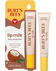 Burt’s Bees Lip Milk, Daily Lip Moisturizer, Toasted Coconut, Vitamin Enriched Moisturizing Lip Balm with Almond Milk and Jojoba Oil, Hydrating for Softer Lips, 1 Tube, 0.34 Fl Oz