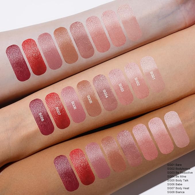 Oulac Hydrating Lipstick Set For Women Plum Brown Lipsticks High Impact Lipcolor Tinted Lip Balm, Nourishing, Satin Finish, Moisturizing Creamy Formula, Vegan Gluten Free 05+06+08(SET 2)