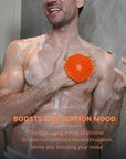 iTokGok® Premium 2-in-1 Silver-Infused Silicone Body Scrubber, Double-Sided Design Body Brush Silicone Body Scrubber Exfoliating Body Brushes for All Skin for Showering, Lathers Well - Orange