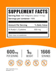 BulkSupplements.com NAC Powder - N-Acetyl Cysteine 600mg, NAC Supplement - Antioxidant Support, Gluten Free - 600mg per Serving, 1666 Servings, 1kg (2.2 lbs) (Pack of 1)