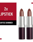 Rimmel Lasting Finish Extreme Lipstick, Coffee Shimmer,0.14 Ounce (Pack of 2)