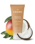 Cremo Cremo Coconut Mango Moisturizing Shave Cream, Astonishingly Superior Ultra-Slick Shaving Cream for Women Fights Nicks, Cuts and Razor Burn, 6 Fl Oz