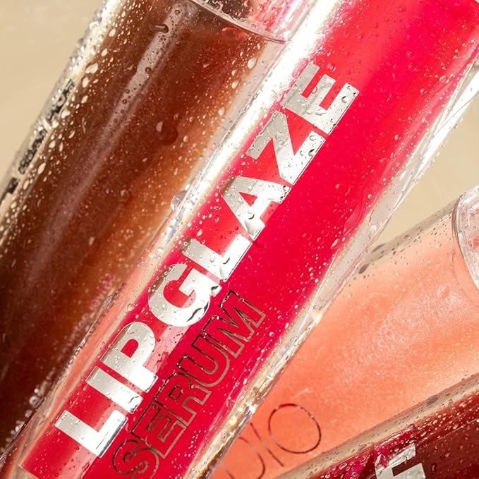 Palladio Lip Glaze Serum, Hydrating Lip Gloss with Peptides & Hyaluronic Acid for Plump, Smooth, and Nourished Lips – Vegan, High-Shine, Non-Sticky Finish (Berry Spritz)