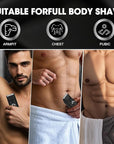 Manscape Ball Trimmer for Men,Body& Pubic Hair Trimmer and Groin Hair Shaver, Bikini Trimmer Women,Smooth Shaving, Lightweight with Travel Lock, IPX7 Waterproof Wet/Dry Shaving, LED Display
