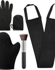 5 Pack Self Tanning Mitt Applicator Kit, Self Tan Glove, Face Tan Mitt, Back Lotion Applicator, Exfoliating Glove, Tanning Brush for Tanner Fake Bake