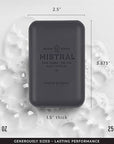 Mistral Bar Soap, Black Amber, Large Bar