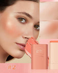 DAGEDA Cream Blush For Cheeks, 2-in-1 Face Blush Makeup (Coral)