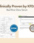 TOSOWOONG Real Rice Glow Serum with 80% Rice Bran Water and Niacinamide for Dark Spots, Uneven Skin Tone, Dull Skin, Radiant Glow, and Daily K-Beauty Skincare for All Skin Types, 33ml / 1.11 fl. oz.