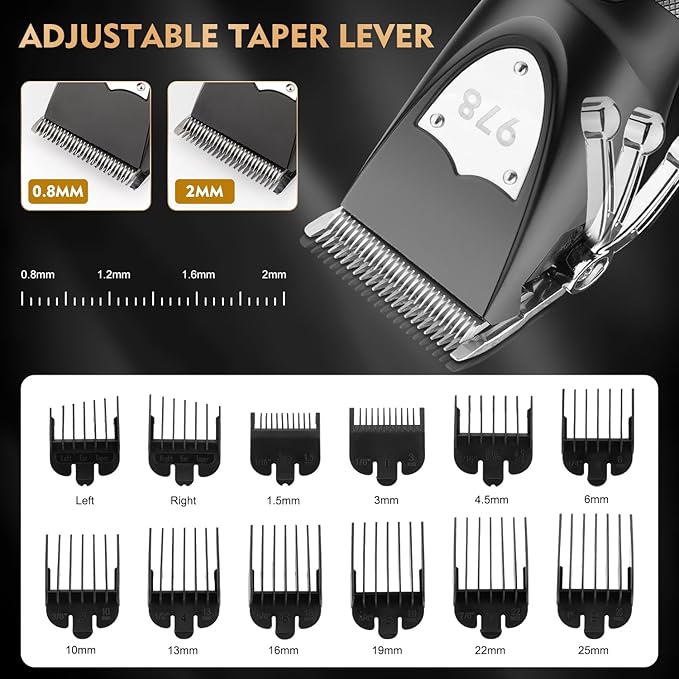 Suttik Professional Hair Clipper Set for Men, Barber Kit Clipper and Trimmer Set, Electric Foil Shavers for Men with Travel Case