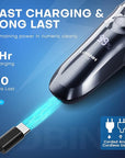Electric Shaver for Men, 100% Washable Rechargeable Waterproof Electric Razor Wet & Dry Shaving with Pop-up Trimmer, 1 Hour Fast Charging, 4D Floating Head, LCD Power Indicator