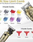 Soonsell Professional Hair Clippers for Men Cordless， Mens Clippers and Grooming Set，Electric Shavers, Clippers and T-Blade Trimmers Set，Hair Cutting Kit LCD Display（Bronze