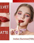 Oulac Red Creamy Matte Lipstick, Soft Satin Finish Lipsticks for Women with Moisturising Formula, Rich Color, Highly Pigmented Enriched with Rose Oil, Vegan & Cruelty-Free| 3.6g (Y05)