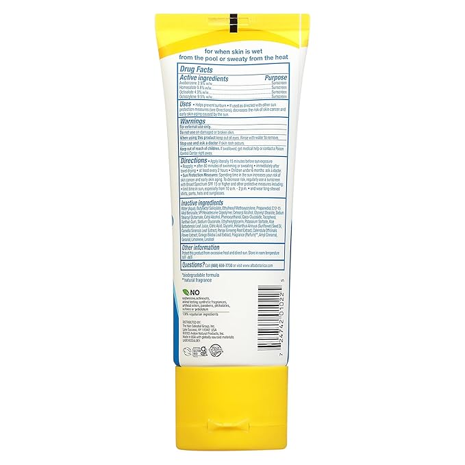 Alba Botanica, Sunscreen Lotion While Wet SPF 30, 3 Fl Oz (Pack of 2)