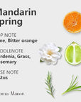 Hotel Diffuser Oil - Mandarin Spring Essential Oils for Scent Diffuser - Tangerine, Lime, Gardenia, Green Grass -Home Luxury Scents Aroma Fragrance for Home, Office