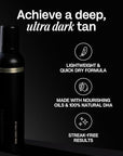 Bali Body 1 Hour Express Self Tan - Ultra Dark, Quick Drying Tanning Foam, Streak-Free Customizable Tanner | Suitable for All Skin Types, Vegan, Cruelty Free and Australian Made (225 ml/7.61 fl oz)