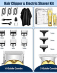 SUNNOW Hair Clippers Professional Cordless for Men, Beard Trimmer Hair Trimmer Electric Foil Shavers Razor Kit, Rechargeable Hair Cut Machines Men's Beard Grooming Kit for Home, Barber