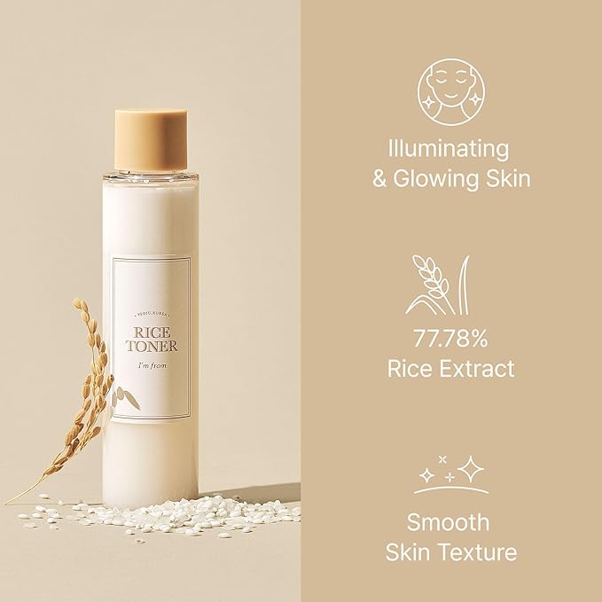 I'm From Rice Toner 5.07 Fl Oz + Mugwort Essence 1.01 Fl Oz, Travel Friendly, Glowing and Calming Duo, Korean Skincare, Dry, Dull Combination Skin, Korean Rice and Mugwort Extracts