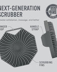 Sud Scrub® Antimicrobial Silicone Body Scrubber, Exfoliating Body Scrubber for Sensitive Skin, Eco Friendly Shower Scrubber for Body, Silicone Body Brush for Showering, Charcoal
