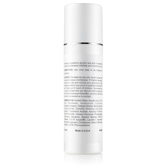 Glycolic Acid Cream 20% AHA Facial Cream, Vitamin Complex – Acne Cream, q10 Anti Aging wrinkle cream, KP - Keratosis pilaris / Fine Line Cream - Day and Night Cream - Oil Free - Renew & Nourish 1.9 oz
