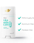 Dove VitaminCare+ Aluminum Free Deodorant Stick Coconut Water & Aloe for 72H Odor Protection Breathable Deodorant for Women 2.6 oz