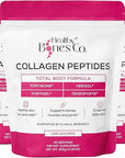 FORTIBONE Premium Bone Health Collagen Peptides w/FORTIGEL, VERISOL, TENDOFORTE | Clinically-Supported for Bones Joints Skin Hair Nails| Hydrolyzed Collagen Complete Anti-Aging Formula | 3 Pack