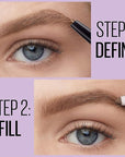 Maybelline Express Brow 2-In-1 Pencil and Powder Eyebrow Makeup, Soft Brown, 1 Count