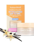 NATURE WELL Vanilla Glaze Hydrating Lip Mask For A Softer, Smoother, Plumper Pout, Nourish & Moisturize Dry Cracked Lips, Made With Shea Butter & Vitamin C, Clean Formula, 0.70 Ounce Each (Pack of 2)