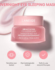 LANEIGE Bouncy & Firm Eye Sleeping Mask: Depuff and Firm with Peony & Collagen Complex, Ceramide, & 5D Hyaluronic Acid