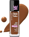 Maybelline Fit Me Dewy + Smooth Liquid Foundation Makeup, Java, 1 Count (Packaging May Vary)