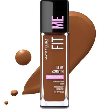 Maybelline Fit Me Dewy + Smooth Liquid Foundation Makeup, Java, 1 Count (Packaging May Vary)