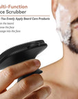 3 PCS Silicone Bath Brush Set,Back Scrubber & Body Brush & Face Brush Set, Super-Exfoliating & Lathering Body Scrubber, Shower Brush, Face Scrubber Combination for HomeBathroom Hotel Travel.(Black)