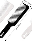 Boao 3 Pieces Barber Combs Flat Top Clipper Combs Hair Cutting for Flat Top and Clipper Cuts(Black, White, Red)