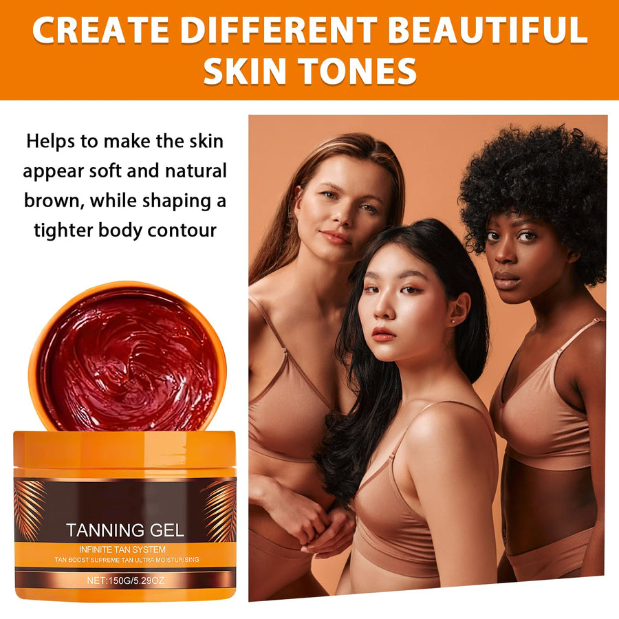 Luxury Intensive Tanning Gel, Natural Tanning Accelerator Cream Gel, For Sunbeds & Outdoor Sun(2PCS)