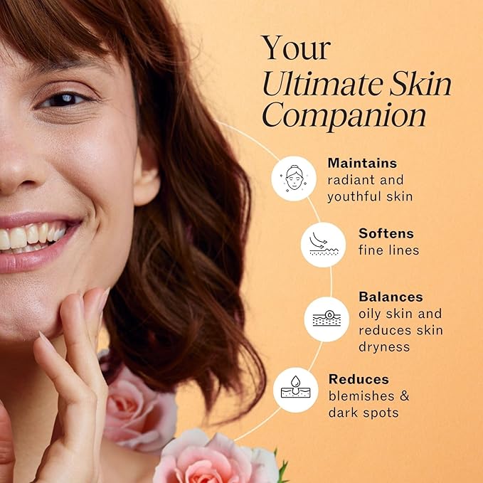 LilyAna Naturals Face and Neck Moisturizer for Women and Men - Moisturizer Face and Neck Cream for Dry Skin and Dark Spot Brightening - Rose and Pomegranate Extracts - 1.7oz