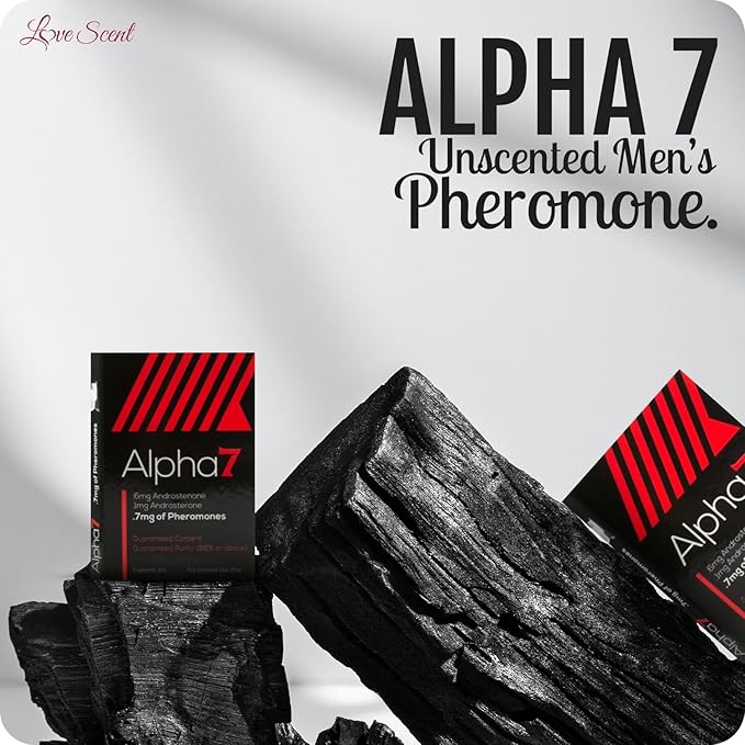 Alpha 7 Unscented - Pheromone Cologne for Men with Pure Pheromones - High Concentration Blend to Attract Women - Top Selling Perfume Oil Designed to Complement Your Scent (2x (1 ml))