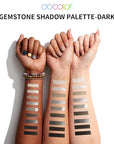 docolor Eyeshadow Palette 9 Colors Black Eyeshadow Gemstone Shadow Palette Highly Pigmented Mattes Shimmers Smokey Glitter Cream Colorful Powder Blendable Long Lasting Waterproof Makeup Palette
