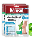 Kerasal Intensive Foot Repair, Skin Healing Ointment for Cracked Heels and Dry Feet, 1 Oz and Kerasal Intensive Repair Foot Peel for Dry Feet, 2 Pairs