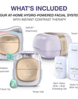 Shark FacialPro Glow at-Home Hydro-Powered Facial System with DePuffi Hot & Cold Therapy – Professional Spa Skincare Device for Pore Cleansing, Hydration, & Radiant Glow, Blue, FH320