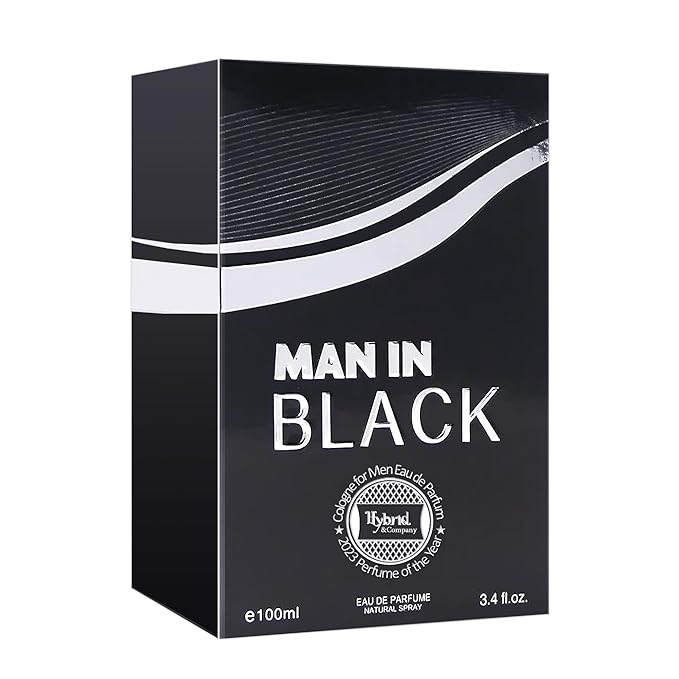 Hybrid & Company Man In Black Pour Homme Eau De Toilette Natural Spray 3.4FL.OZ