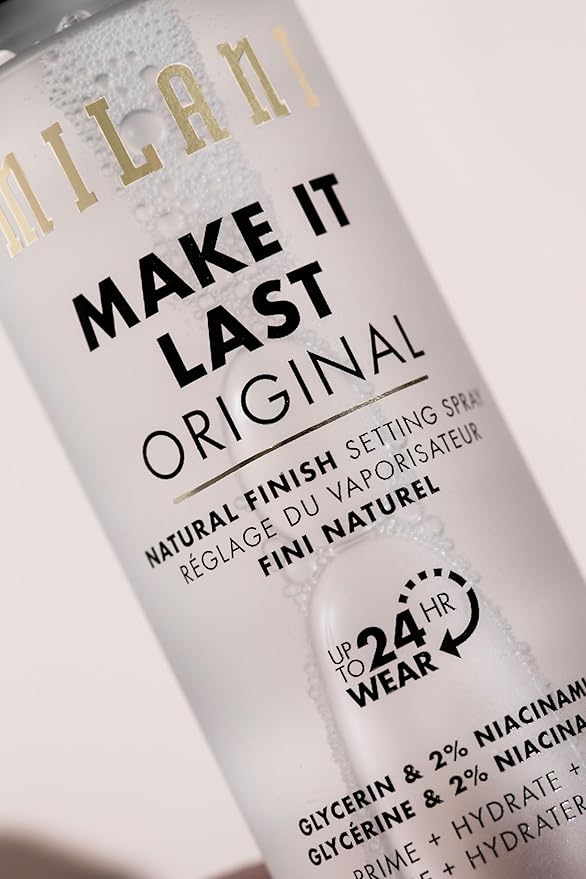Milani Make It Last Original - Natural Finish Setting Spray 3-in-1 Setting Spray and Primer- Prime + Correct + Set & Milani No Pore Zone Mattifying Primer for Makeup