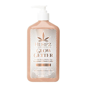 Hempz Glow Getter Body Lotion, Hydrating Moisturizer with Shimmer, 17 oz.